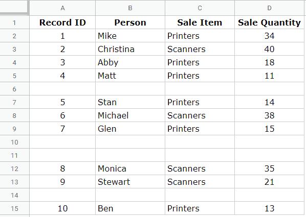 Cách xóa hàng trống trong Google Sheets